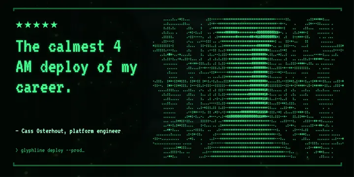 Developer tool customer review X post, ASCII render template