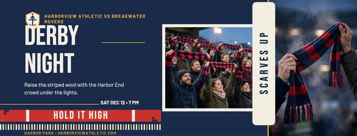 Derby night scarf cover, Harborview template