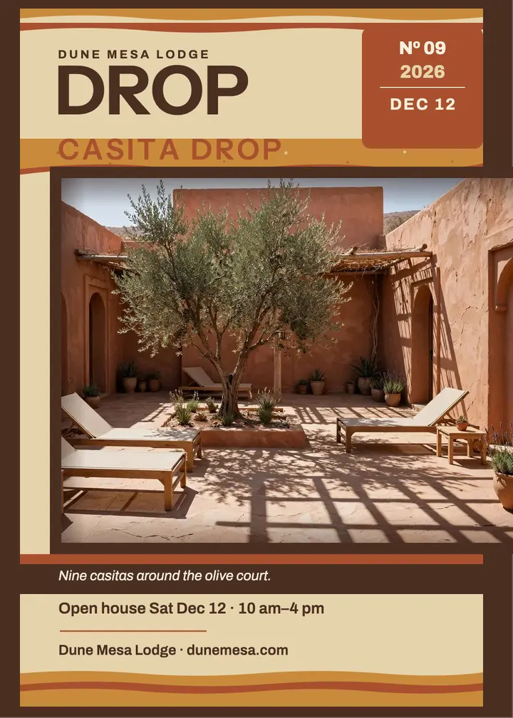 Dune Mesa casita drop invite template