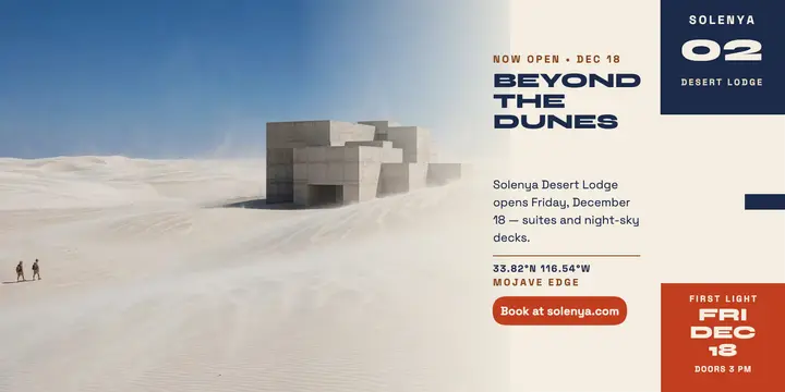 Solenya desert lodge opening post template