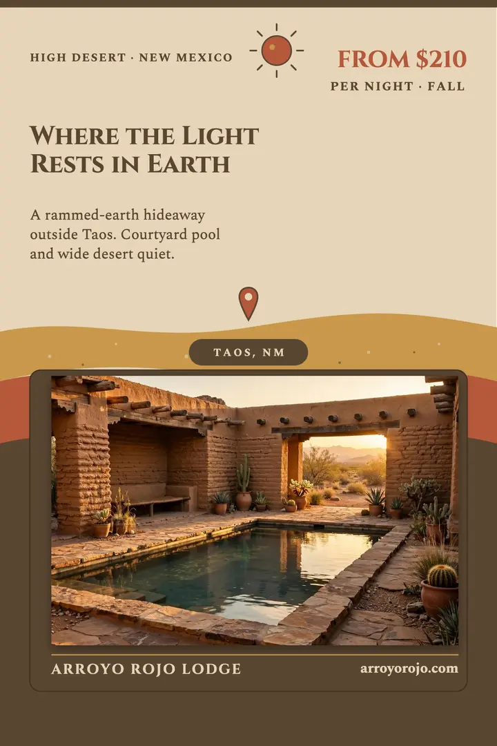 Arroyo Rojo desert lodge strata poster template
