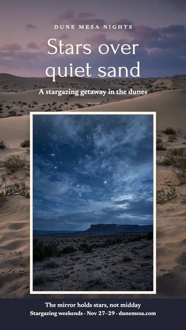 Dune Mesa Nights desert mirror story template