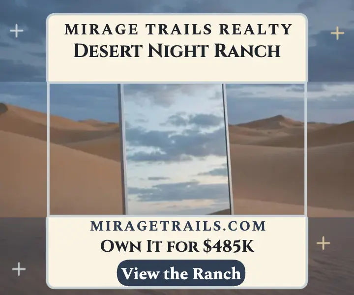 Desert Night Ranch mirror ad: desert ranch ad template
