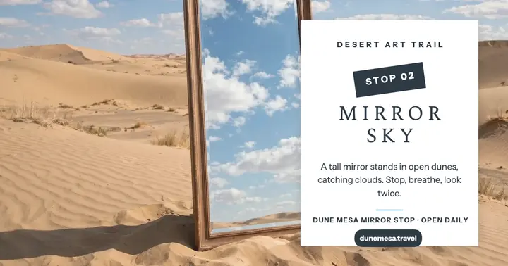 Dune Mesa Mirror Stop desert post template
