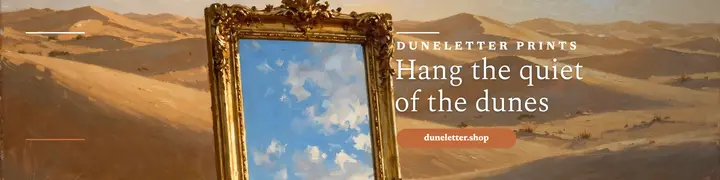 Duneletter desert mirror banner template