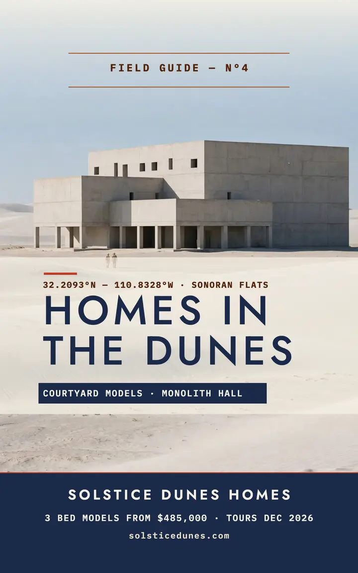 Solstice Dunes model homes desert cover template