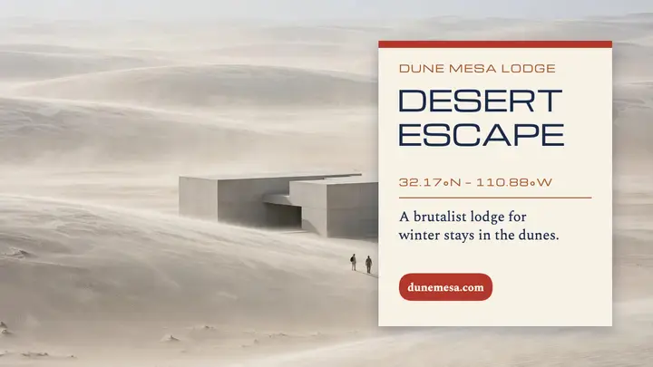 Dune Mesa desert escape thumbnail template