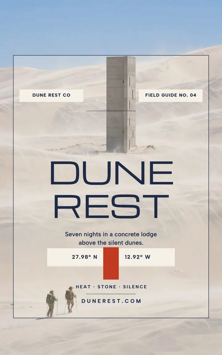 Dune Rest desert retreat ebook cover template
