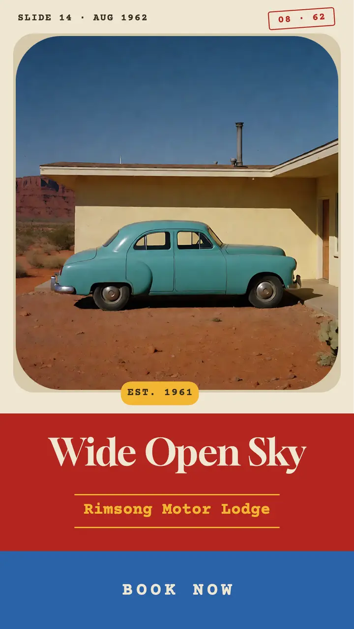 Rimsong Motor Lodge color slide story template