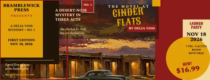 Desert noir book launch cover template