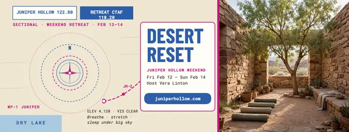 Juniper Hollow desert retreat chart cover template