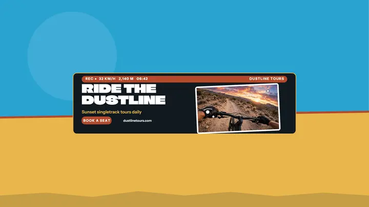 Dustline desert ride banner template