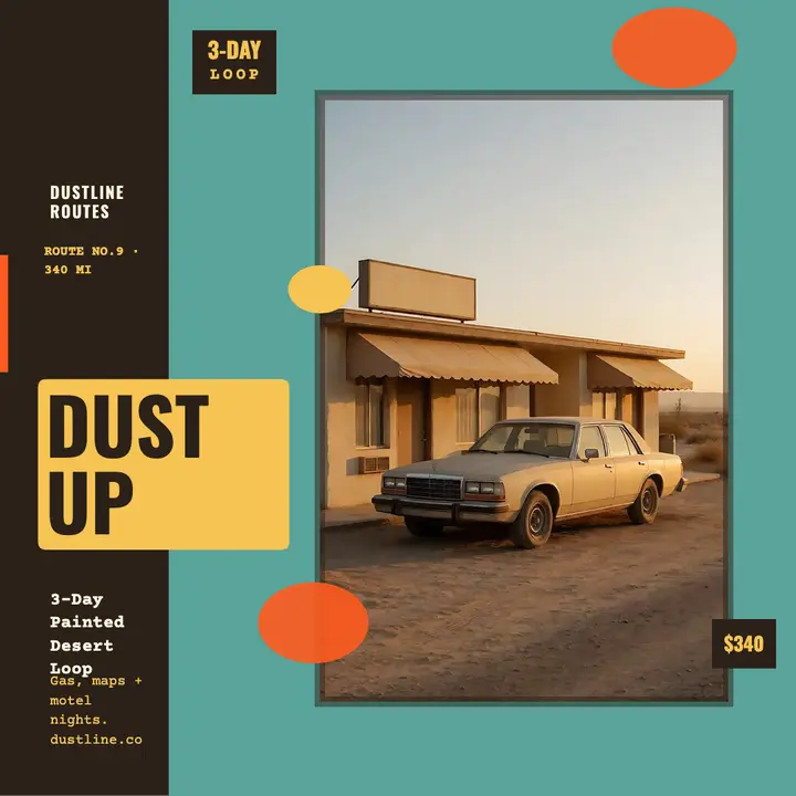 Dustline desert loop road trip post template