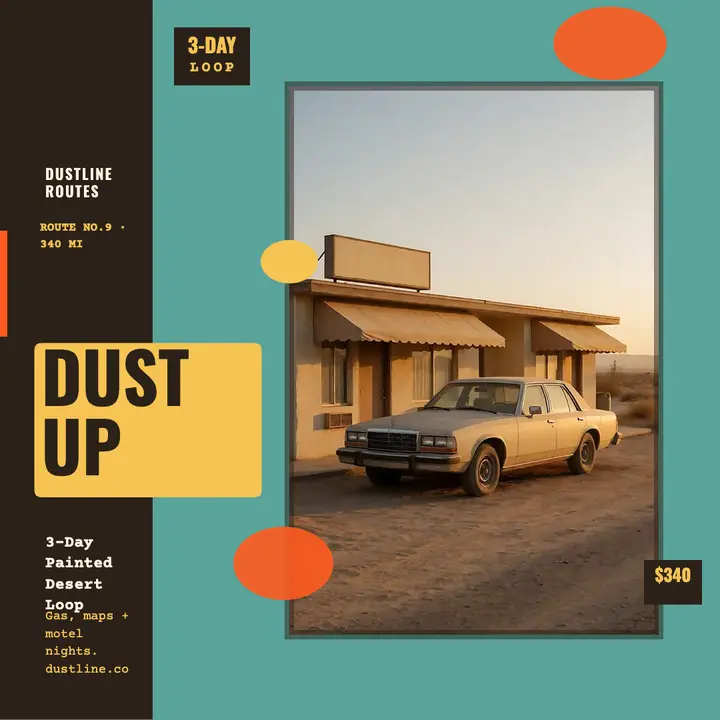 Dustline desert loop road trip post template