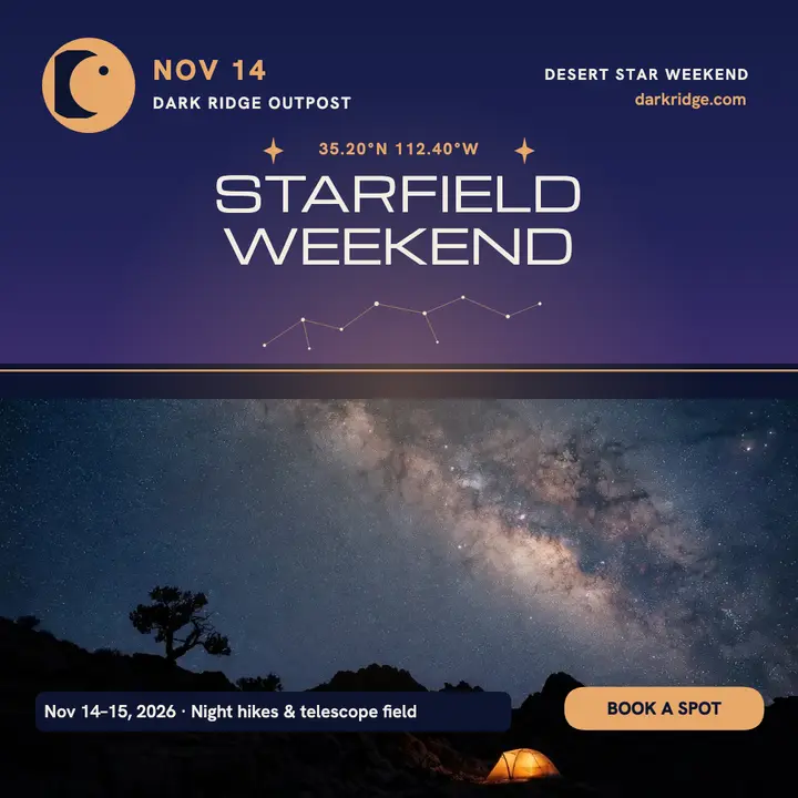 Dark Ridge starfield weekend post template
