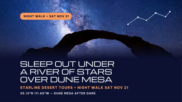 Starline desert stargazing night walk thumbnail template