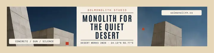 Solmonolith desert works banner template