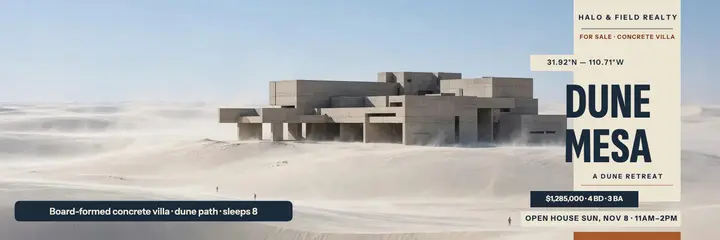 Dune Mesa Retreat desert villa header template