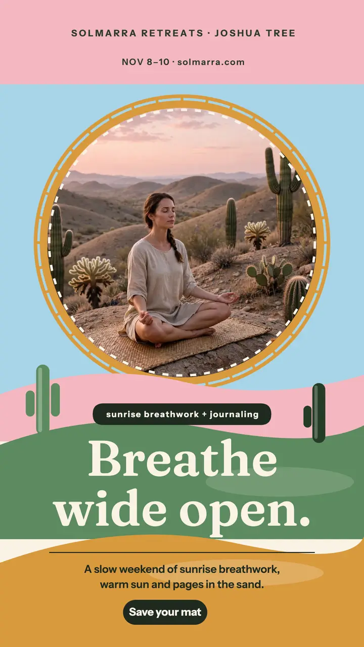 Solmarra desert sunrise retreat story template