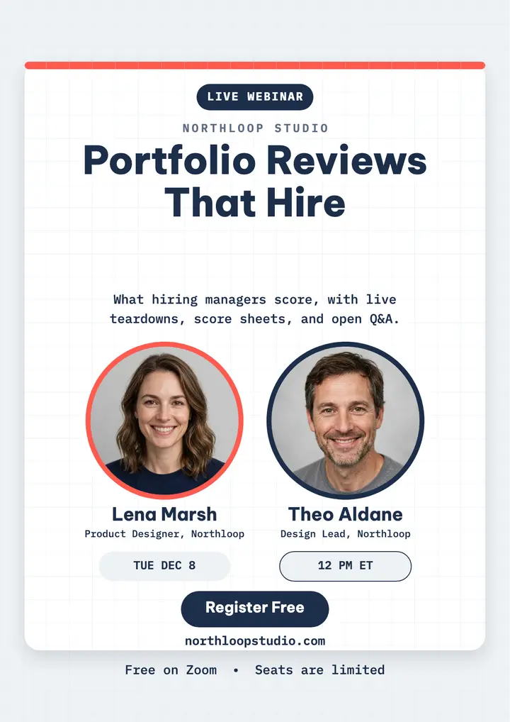 Northloop portfolio reviews webinar flyer template