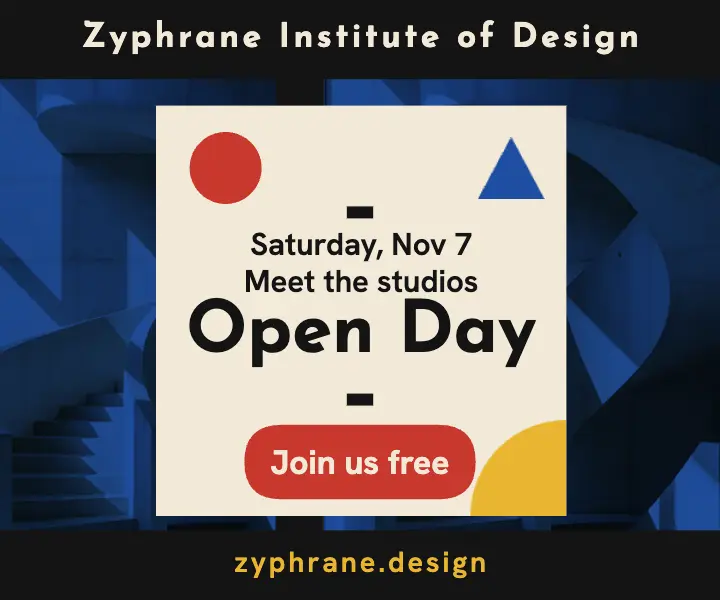 Zyphrane Institute of Design open day ad template