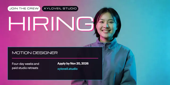 Xyloveil Studio hiring post, dual-gel portrait template