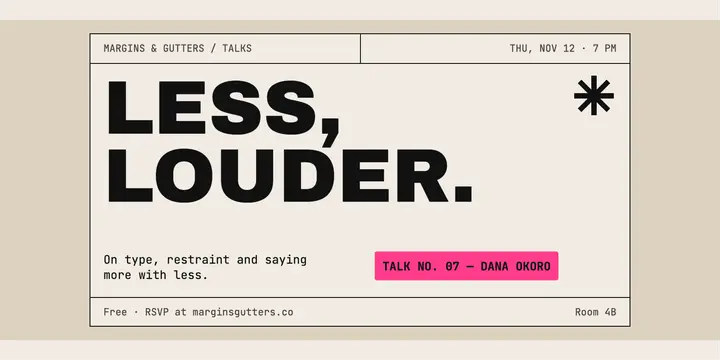 Design talk, soft brutalist template
