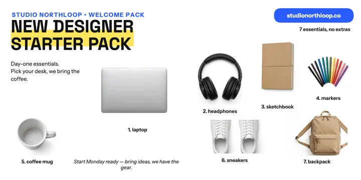 Studio Northloop designer starter pack template