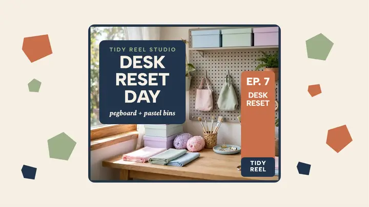 Desk Reset Day terrazzo thumbnail template