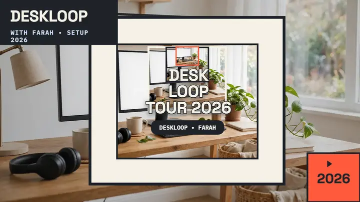 Deskloop desk setup infinite loop thumbnail template