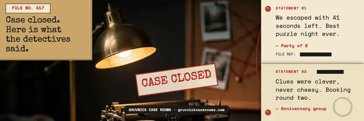 Gruvnick Case Rooms escape room reviews header template