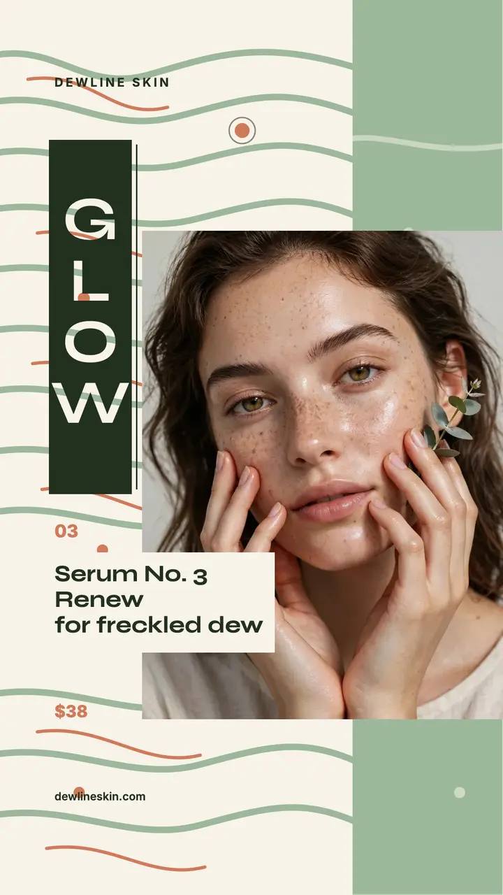 Dewline Serum No. 3 glow story template