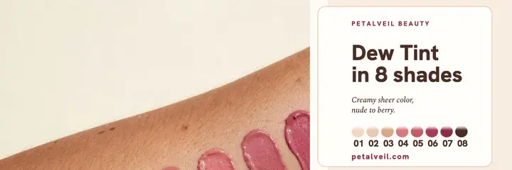 Petalveil Dew Tint shade row header template