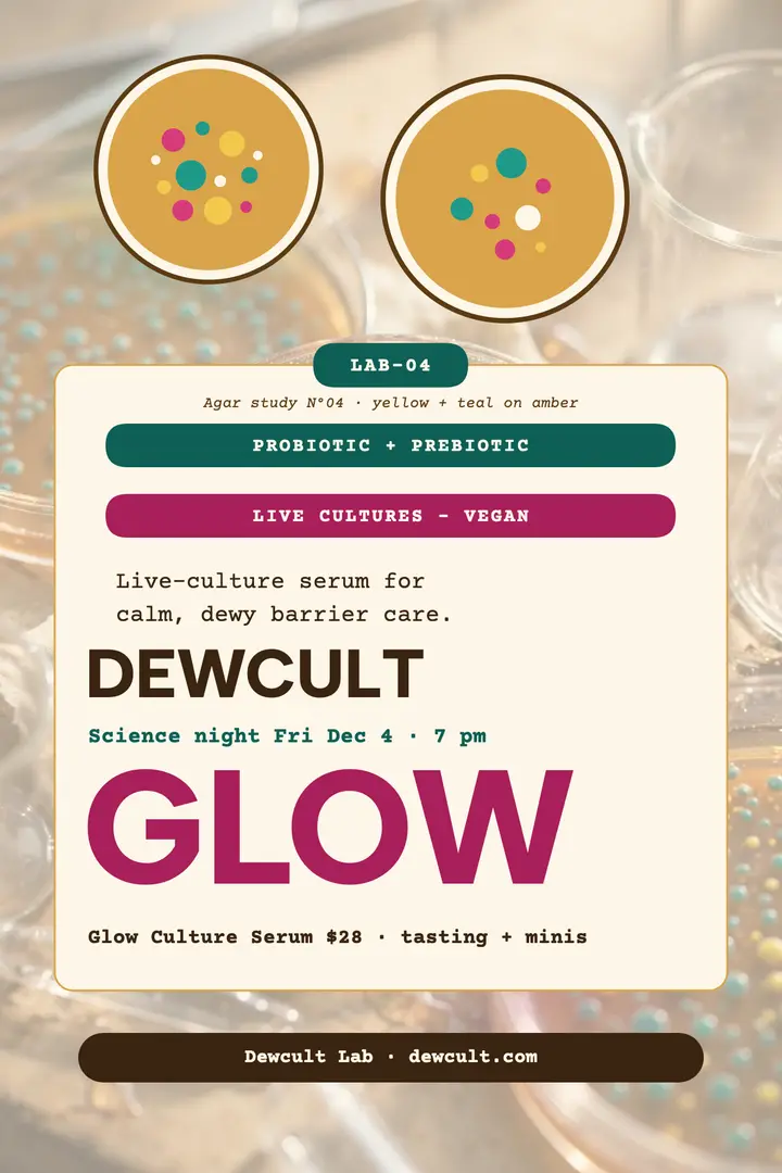 Dewcult glow culture science night poster template