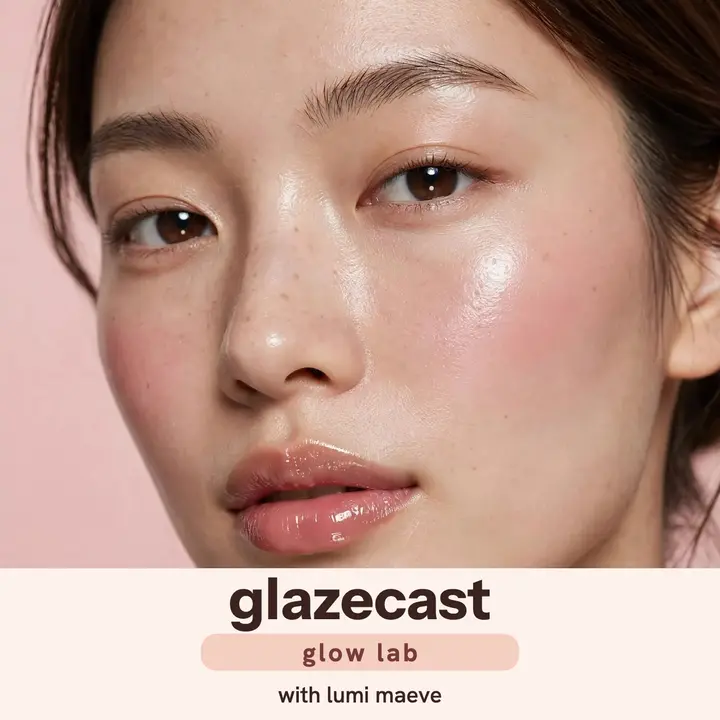 Glazecast dewy beauty podcast cover template