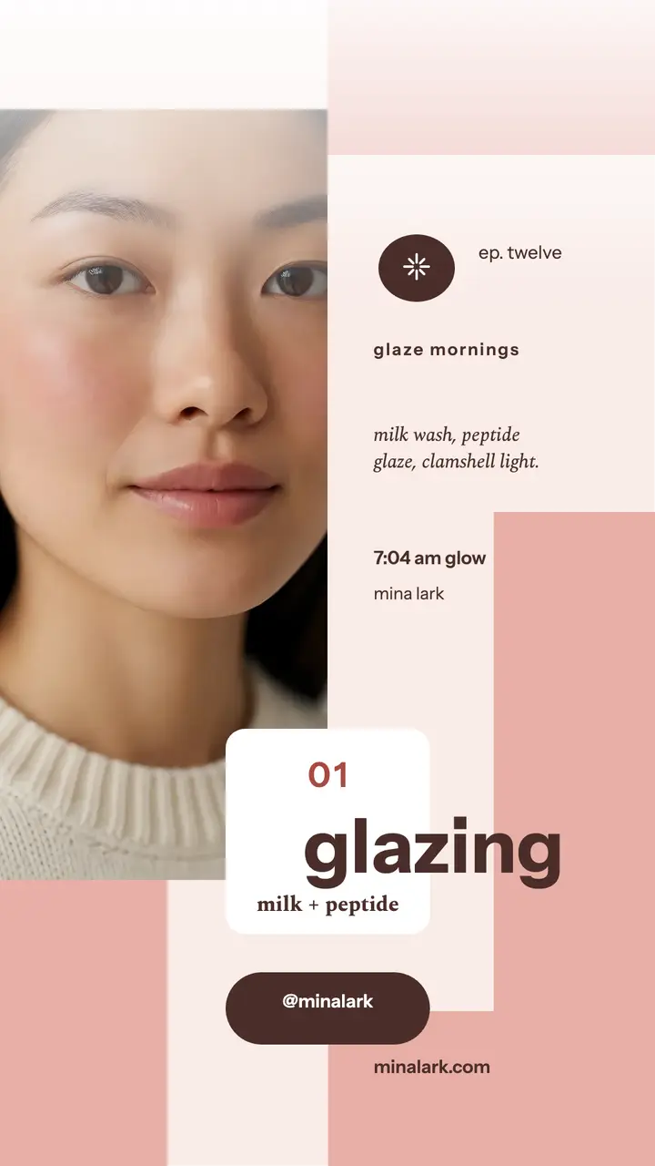 Mina Lark glaze morning story template