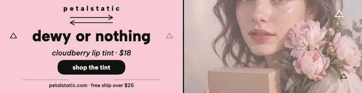 Petalstatic dewy lip tint hipster billboard template