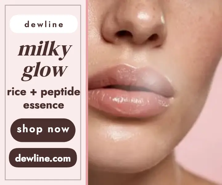Dewline milky glow essence ad template
