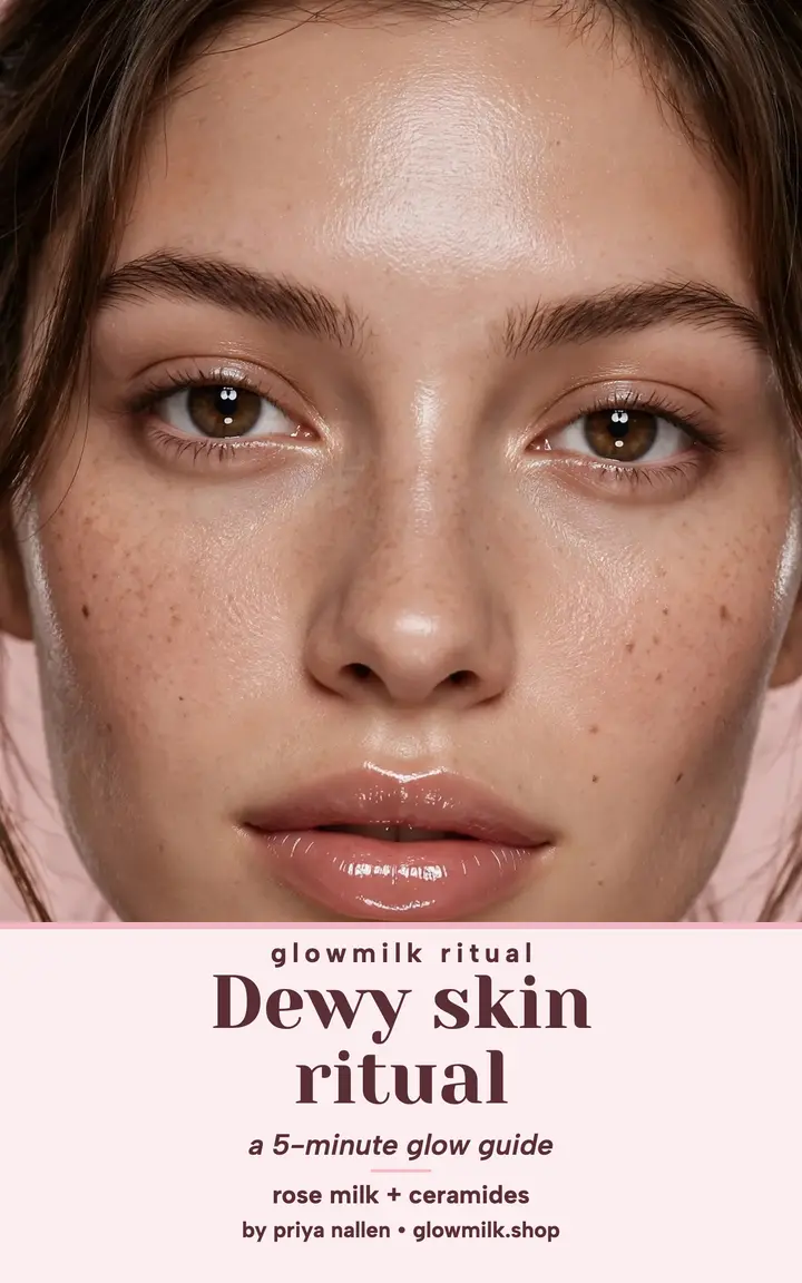 Glowmilk dewy skin ritual ebook cover template