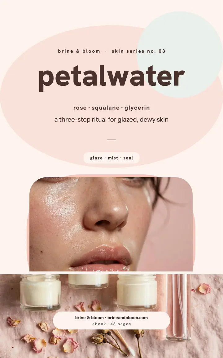 Petalwater Ritual dewy cover, Brine and Bloom template