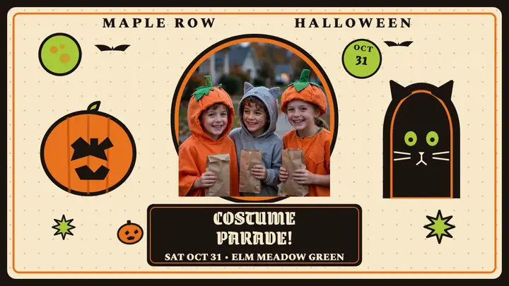 Maple Row Costume Parade vintage thumbnail template