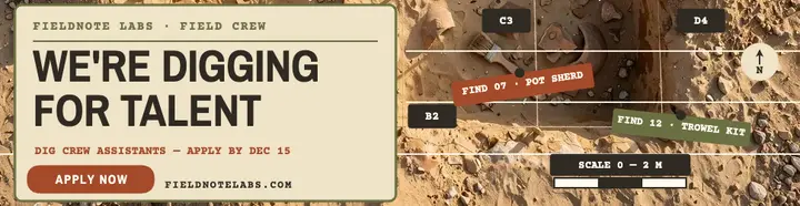 Fieldnote dig crew hiring billboard template