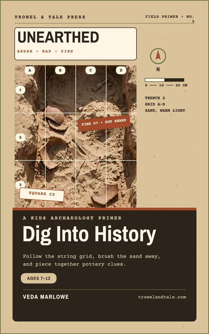 Unearthed kids dig primer ebook cover template