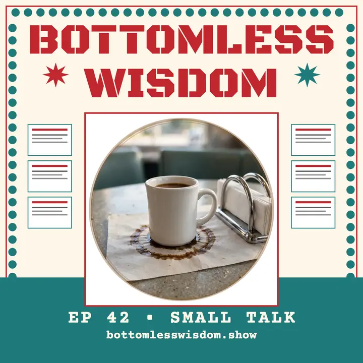 Bottomless Wisdom diner podcast cover template