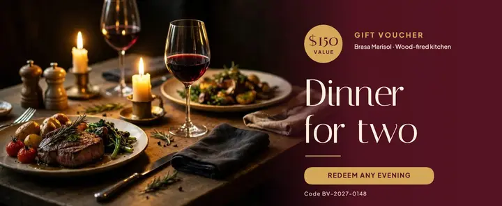 Dinner for two voucher template