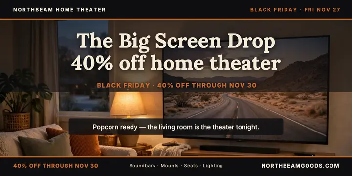 Northbeam Big Screen Drop sale post template