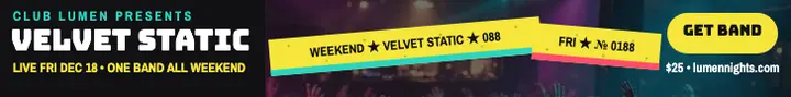 Velvet Static DJ night wristband leaderboard template
