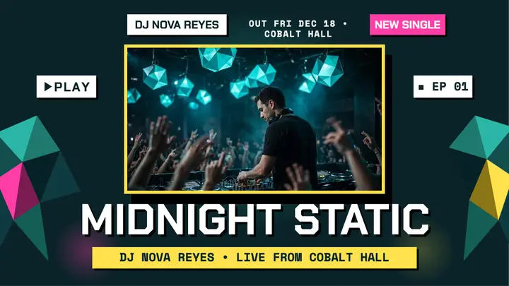 Nova Reyes Midnight Static single drop template