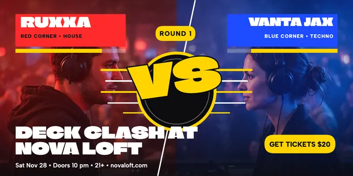 Deck Clash DJ battle versus post template