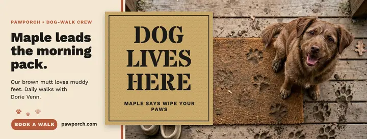 PawPorch dog lives here porch cover template